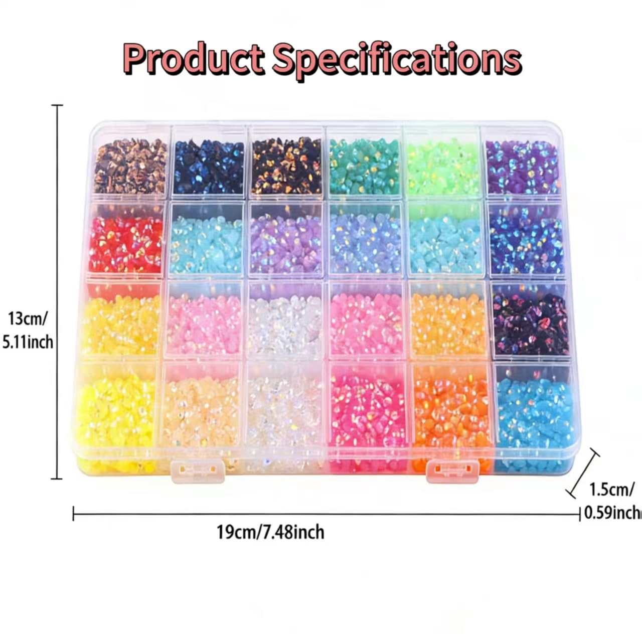 Colorful DIY Resin Rhinestone Kit, Resin Jelly Rhinestones for Bedazzling, Multicolor 3mm Flatback Gems for Diamond Art 3Pcs B7000 Jewelry Glue for Bedazzled Nail Art（40-Grid）