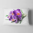 thumbnail image 2 of Designart Bunch of Blooming Crocus Flowers - Floral Throw Pillow - 12x20, 2 of 5