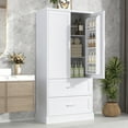 EUROCO Tall Bathroom Floor Storage Bathroom Storage Unit