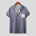 thumbnail image 4 of Camiseta Casual con Botón de Solapa de Color Sólido de Manga Corta para Hombres, Camiseta Ligera para Fiesta, Trabajo, Viajes Y Primavera Verano, 4 of 5