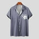 thumbnail image 2 of Camiseta Casual con Botón de Solapa de Color Sólido de Manga Corta para Hombres, Camiseta Ligera para Fiesta, Trabajo, Viajes Y Primavera Verano, 2 of 5