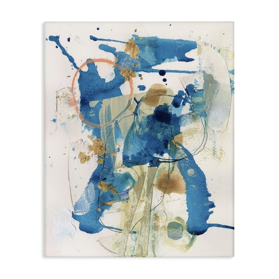 Stupell Industries Eclectic Blue Chaotic Splash Canvas Art, 16 x 20, by Allison Ford