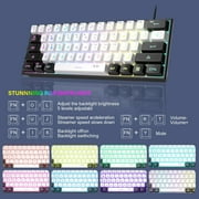 MageGee Mini 60% Gaming Keyboard, RGB Backlit 61 Key Ultra-Compact Keyboard, TS91 Ergonomic Waterproof Mechanical Feeling Office Computer Keyboard for PC, MAC, PS4, Xbox ONE Gamer(Black White)