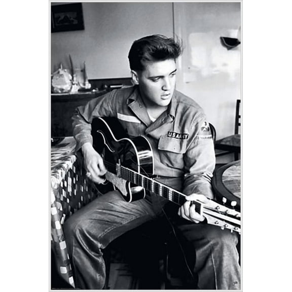 Elvis Presley Guitar Laminated Music Poster - 24.5" x 36.5"
