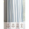 thumbnail image 6 of Blue Wave Lines Sheer Curtains for Living Room Bedroom, Light-filtering Sheer Curtain, Art Minimalist Abstract Navy Blue Texture Rod Pocket Voile Window Treatment Drapes, 52’’Wx96’’L, 2 Panels Set, 6 of 7