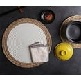 thumbnail image 3 of Fennco Styles Hand-Woven White Color Heat Resistant, Cotton Rope 12-inch Placemats, 4 Piece Count, 3 of 7