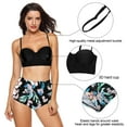 thumbnail image 4 of KISSMODA Swimsuits for Women Two Piece Bathing Suit High Waisted Bikini Beach Juniors Swimwear BlackXL, 4 of 5