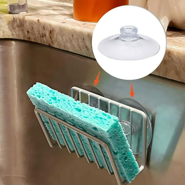 Storage Rack Replacement Suction Cups for Kitchen Organization and Sponge Rack Mounts – Durable Shelf Hooks and Rack Accessories for Clean