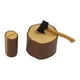thumbnail image 3 of 1:12 Juego de hacha y estaca de madera, mini accesorios de jardín, proyecto de diorama. Marrón oscuro, 3 of 9