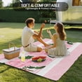 thumbnail image 4 of Pink Roses Outdoor Rug for Patio/Deck/Porch, Non-Slip Large Area Rug 4 x 6 Ft, Valentine's Day Romantic Flowers Green Leaf Stripes Indoor Outdoor Rugs Washable Area Rugs, Camping Rug Carpet Runner, 4 of 8