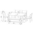 thumbnail image 3 of Better Homes & Gardens Tarren 6-Piece Outdoor Patio Dining Set - Tan, 3 of 9