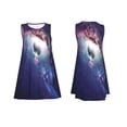 thumbnail image 7 of Naloa Planets Stars And Galaxies Print Women's Summer Spring Casual Beach Sundress,Vacation Sleeveless Tank Crewneck Loose Dresses, 7 of 7