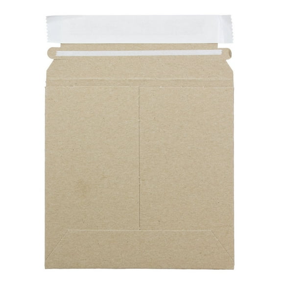 JAM Paper Photo Mailer Envelopes, 6x6, Brown Kraft, Peel & Seal, 6/Pack