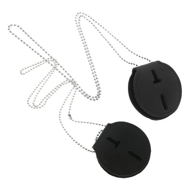 Greenadscape 2Ud Portatarjetas Con Clip En Material PU Negro Para Tarjetas De Oficina Y Licencias