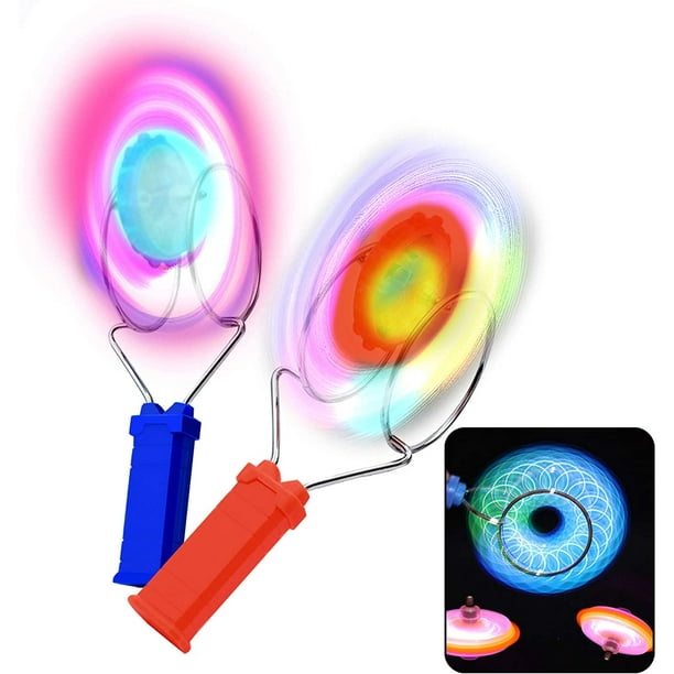2PCS Gyro Wheel LED Flashing Spinning Top Magic Spinning Top