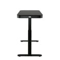 thumbnail image 4 of Seville Classics Airlift Electric Height Adjustable Desk with Tempered Glass Top, USB Charging Ergonomic Sit Stand Modern Home Office Workstation, 47.5" x 24" Pull Out Drawer, Black, 4 of 15