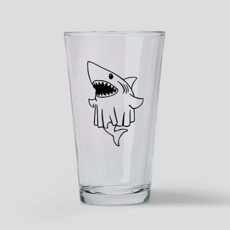 

CafePress - Ghost Shark - Pint Glass Drinking Glass 16 oz. CafePress