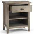 thumbnail image 4 of Trent Home Wood 24" Transitional Bedside Nightstand Table in Gray, 4 of 10