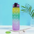 thumbnail image 4 of Vasos de agua de 1000ml, hervidor deportivo con degradado de paja para adultos y niños (amarillo, verde, morado) Ndcxsfigh Libre de BPA, 4 of 6