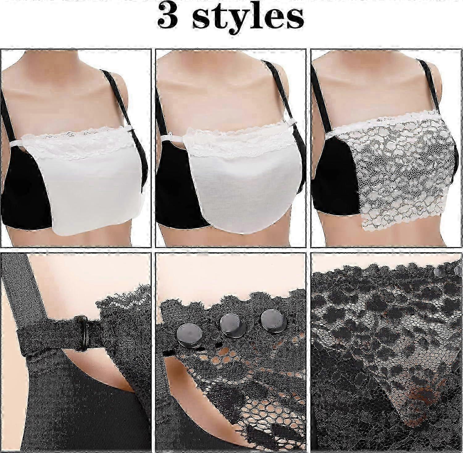 10 Pieces Lady Clip-on Mock Camisole Bra Insert Overlay Vest