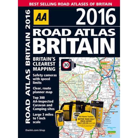 Pre-Owned Road Atlas Britain 2016 (AA Road Atlas) (Unknown) 074957688X 9780749576882