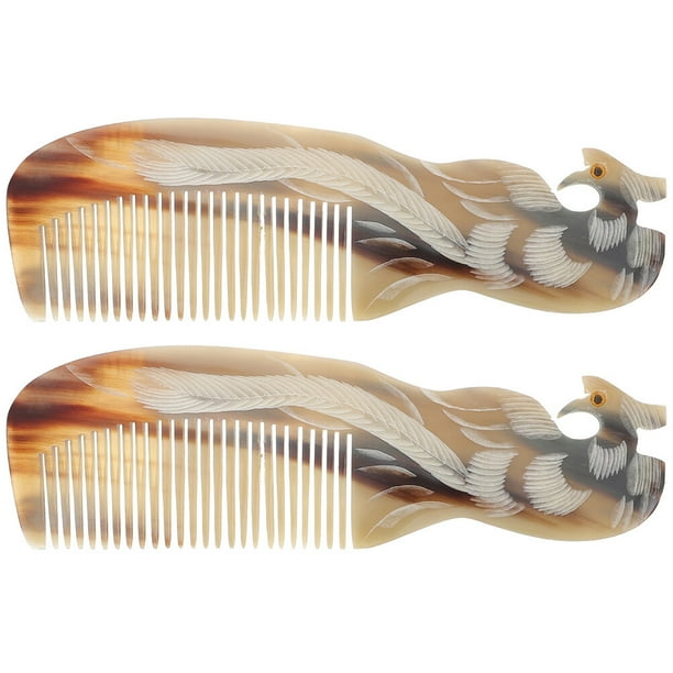 2 peines grandes para desenredar el cabello, peine francés de dientes anchos, peine reutilizable para peinar.