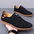 thumbnail image 3 of Men's Slip-On/Lookout Loafers - Toe Low-Top Business Casual Shoes with Synthetic Upper, PU Cushioned Insole & All-Season Rubber Sole - All-Terrain Traction for Office, Semi-Formal Wear (Year-Round), 3 of 10