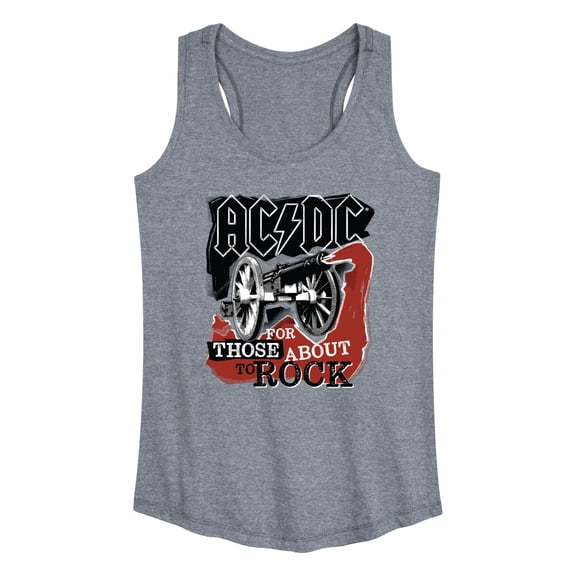 AC/DC - Rock Strokes - Women's Racerback Graphic Tank
