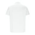thumbnail image 4 of ZCFZJW Men's Zipper Shirts Waffle Knit T Shirts Summer Short Sleeve Casual Slim Fit Knitted Golf Shirt Solid Color Basic Tee Shirt White M, 4 of 7