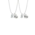 thumbnail image 2 of Delight Jewelry Silvertone Number - 8 - Mother & Daughter Heart Necklaces (Set of 2), 19"+2", 2 of 4