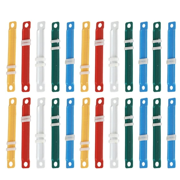 KAKOWELY Clips à Feuilles Mobiles 100 Pcs Clips à Feuilles Mobiles Attaches en Papier Clips en Plastique pour Reliures Dossiers Carnet Fournitures de Rangement de Bureau 3.54"X0.51"X0.08 Pouces