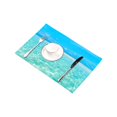 thumbnail image 3 of MKHERT Tropical Summer Beach in Maldives with White Sand and Blue Lagoon Placemats Table Mats for Dining Room Kitchen Table Decoration 12x18 inch,Set of 4, 3 of 4
