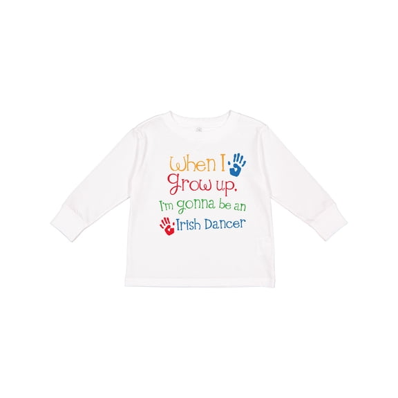 Inktastic Irish Dancer Future Boys or Girls Long Sleeve Toddler T-Shirt