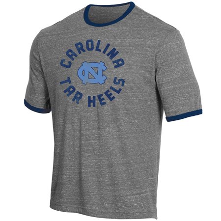 Tar Heels Athletics - Men's Russell Heathered Gray North Carolina Tar Heels Athletic Fit Crew Neck Tri-Blend T-Shirt
