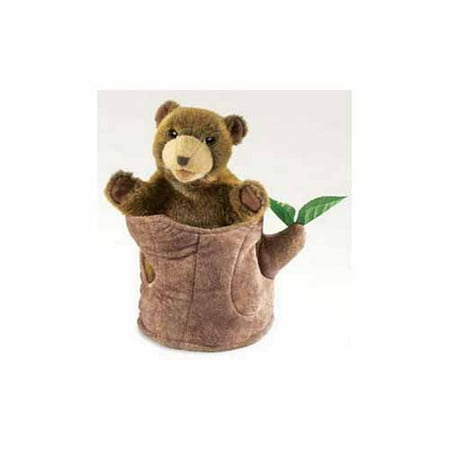 UPC 638348029041 product image for Bear In Tree Stump Hand Puppet by Folkmanis - 2904 | upcitemdb.com