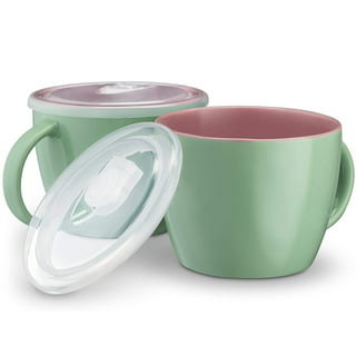 KOOV 20 Ounce Soup Mugs with Handles and Lids Microwave Safe, Ceramic Soup  Bowls with Lids, Large Meal Mug Set of 4, Reactive Glaze (Nebula Blue)