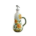 thumbnail image 1 of Botella dispensadora de aceite de oliva de cerámica, frasco dispensador de vinagre, botella para condimentos líquidos Girasol, 1 of 9