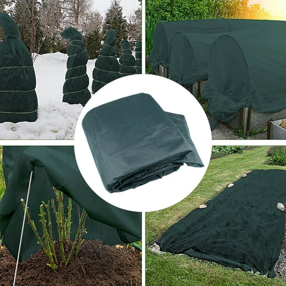 Thicken Covers Freeze Protection- Darkgreen Warm Winter Frost Cloth Blanket- Garden Fabric Floating Row Cover Protecting from Freezing Animal Eating, Anti -7.6â (-20â), 200x300cm