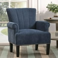 thumbnail image 4 of Accent Recliner Chairs, Rivet Tufted Polyester Soft Cushion Armchair for Living Room Bedroom, Navy Blue 29x24x34.5inch, 4 of 7