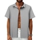 thumbnail image 1 of Camisa Mizvsitrd a rayas para hombre con botones de manga corta, 1 of 4