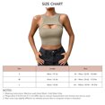 thumbnail image 4 of Camiseta sin mangas con corte informal para mujer, Top ajustado sin mangas de punto acanalado con cuello redondo para verano, 4 of 6