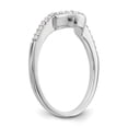 thumbnail image 6 of 14K White Gold Ring Band Wedding Diamond Round , Size 7, 6 of 7