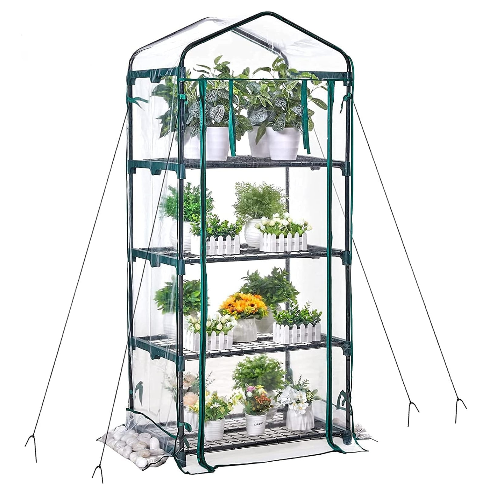 3 Type Mini Greenhouse Walk In Grow Bag Green House PVC Cover Plastic Garden UK 