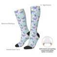 thumbnail image 4 of Naloa Colorful Butterfly Thigh High Socks Extra Long Stretchy Sock Women Over Knee High Opaque Stocking Daily Wear, 4 of 6