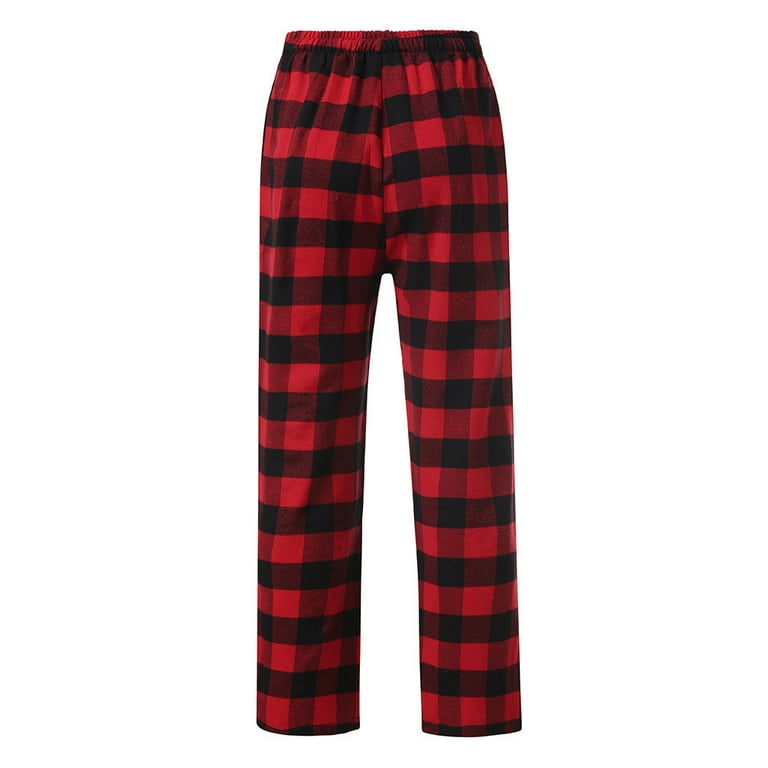 Mens Jogger Pants Casual Fashion Plaid Loose Sport Plaid Pajama Trousers  Pajama Sleepwear Buffalo Plaid Pajamas Pants for Men