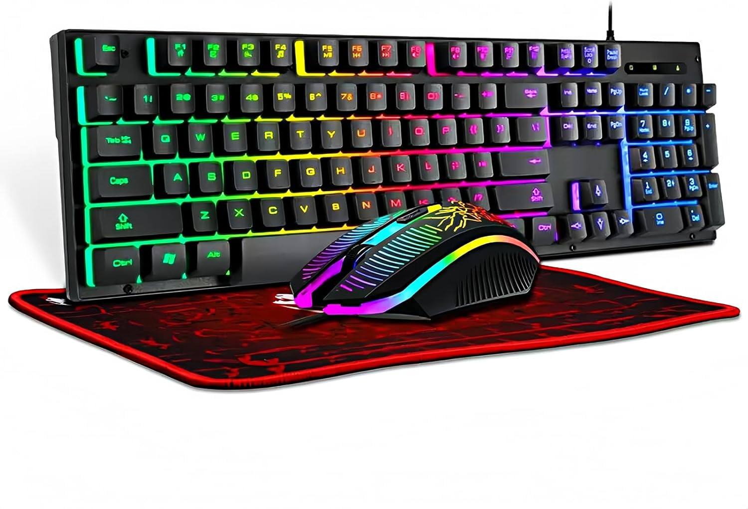 ZIYOULANG Wireless Gaming Keyboard and Mouse Set, 87 Key RGB