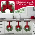 thumbnail image 6 of 4PCS Christmas Wreath with Red Bow Artificial Wreath Outdoor Xmas Wreaths for Windows Door Chairs Wall Stairs Home Decors, 10 In, 6 of 9