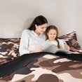 thumbnail image 5 of Homewish Camo Camouflage 3 Pieces Queen Comforter Set for Teens Female Men,Abstract Geometric Ultra Soft Bedding Sets,Black Brown Bedding Comforter Set Breathable,Breathable Home Decor,Reversible, 5 of 8