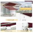 thumbnail image 3 of DEXS Spacious Patio Awning, Manual Retractable Outdoor Sun Shade Canopy, Durable for Deck and Door Shelter, Ideal for Patio Lounging, Garden Protection, UV-Resistant 13x9.8 ft-Wine Red, 3 of 9