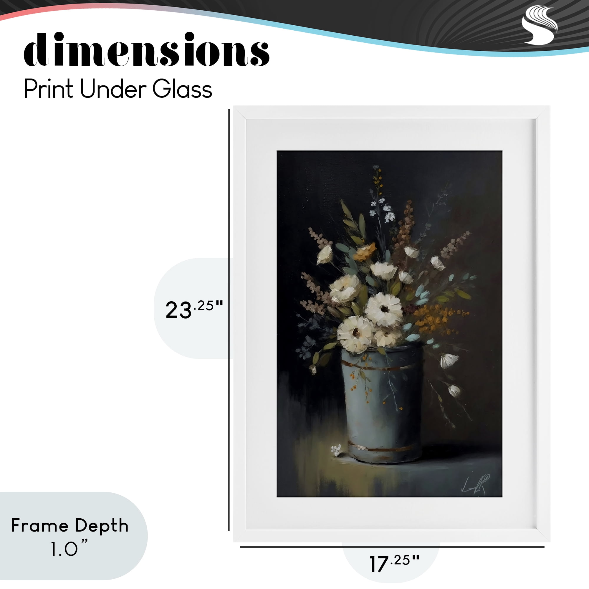 Stupell Industries Rustic Floral Bouquet Bucket White Framed Print Under Glass, design by Creative Studio